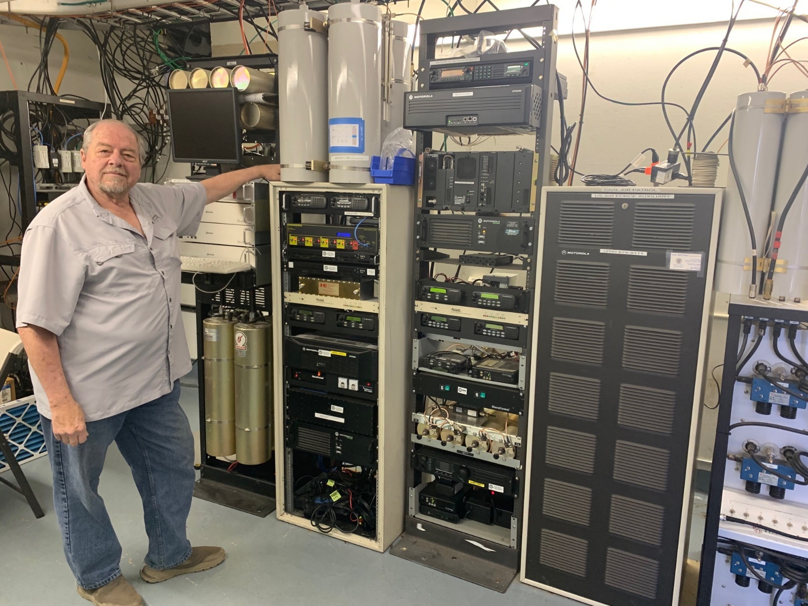 Ralph Hogan, W4XE, checking on DSTAR, 145.33, 53.21, and 442.275 DMR repeater site